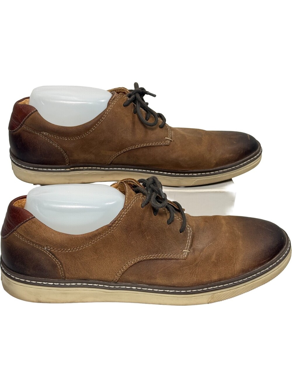 Johnston & Murphy J&M Mens 10.5M Brown Leather Sheepskin Shoes 25-1642 Sneaker